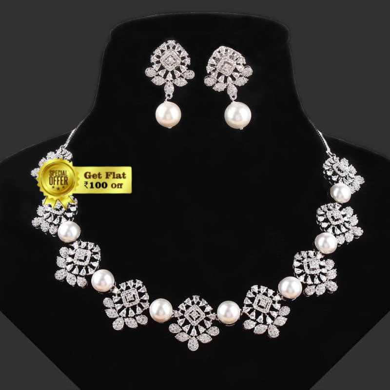 Luxury Ovar Pearl Designer Necklace Set