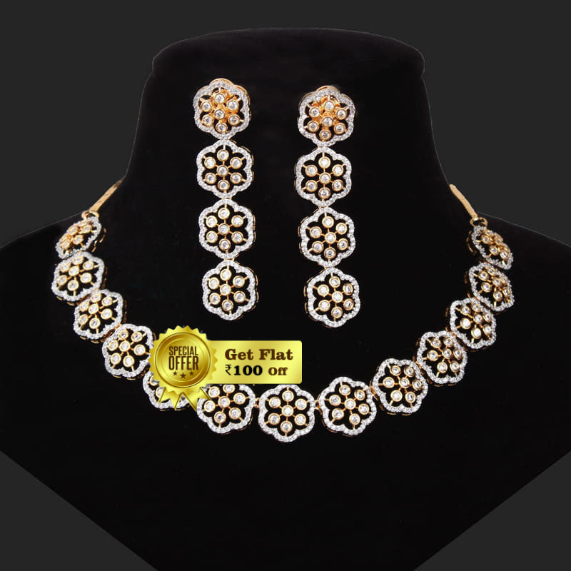 Luxury Aelli Flower Designer Necklace Set