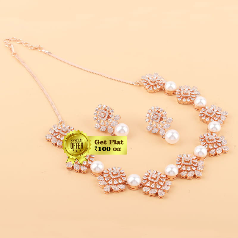 Luxury Ovar Pearl Designer Necklace Set