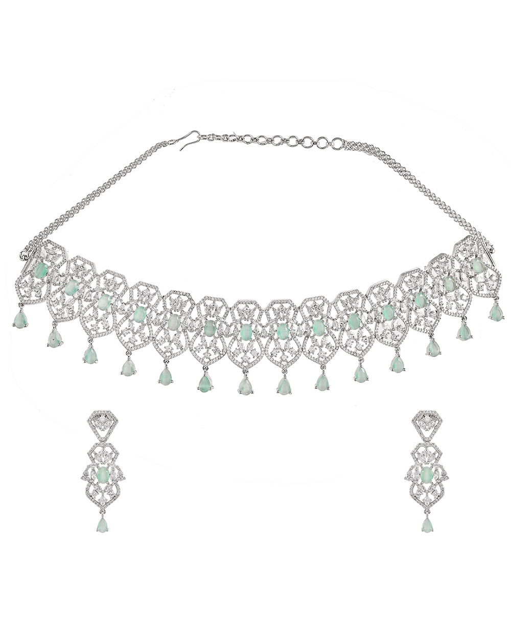 Royal Moonstone Designer Necklace Set