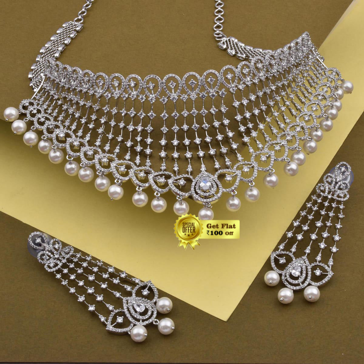 New V Shape Luxury Designer Choker Set