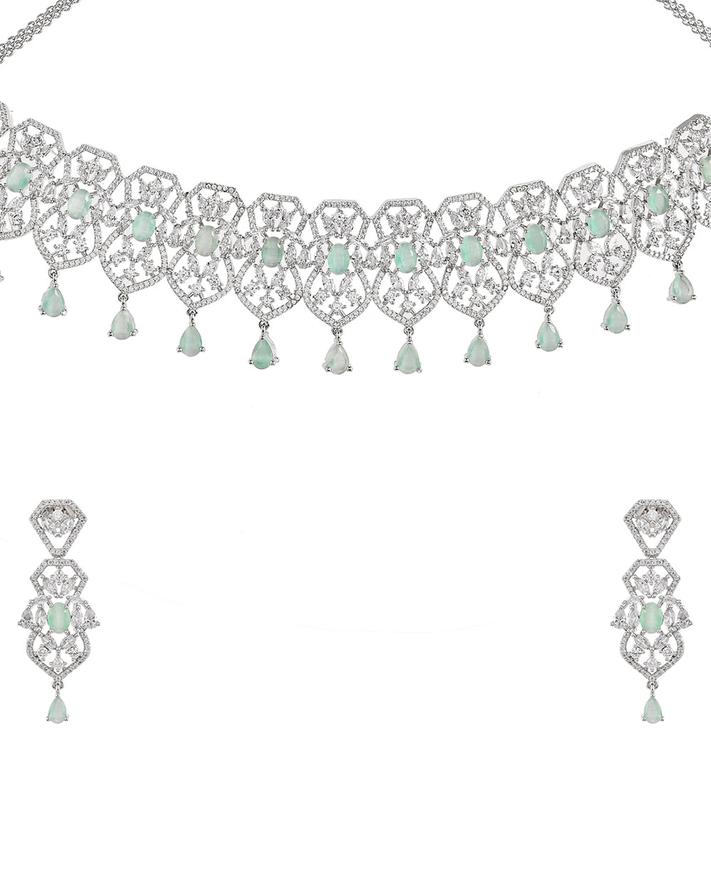 Royal Moonstone Designer Necklace Set