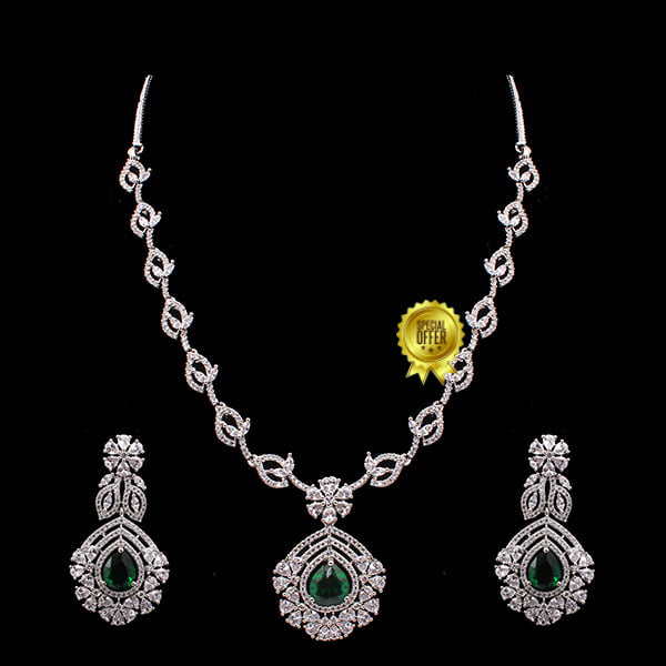 Royal Evan Green Designer Necklace Set