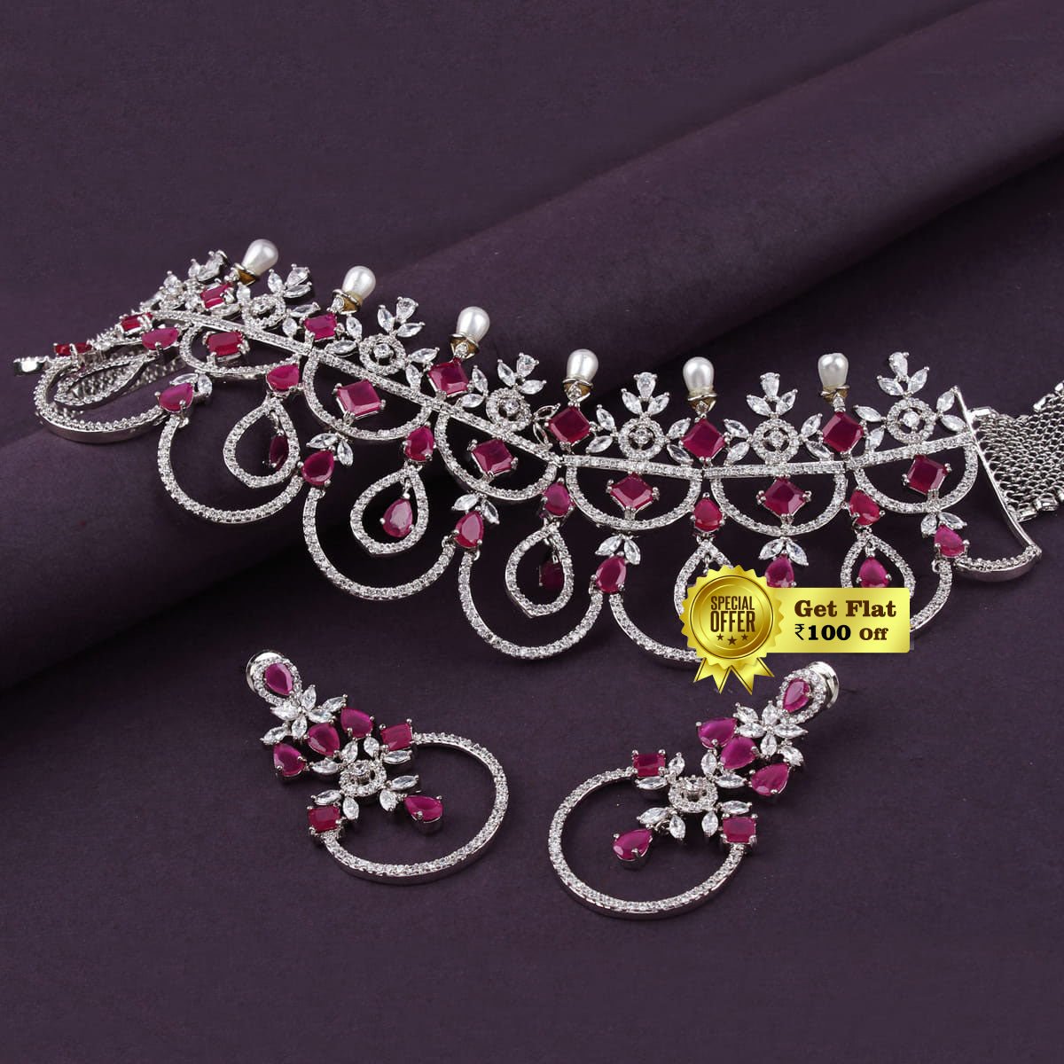 Luxury & Fashionable Starburst Designer Choker Set