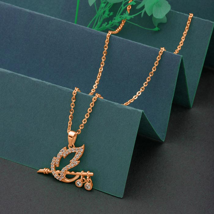 Beautiful Rose Gold Lord Spirit Pendant with Chain