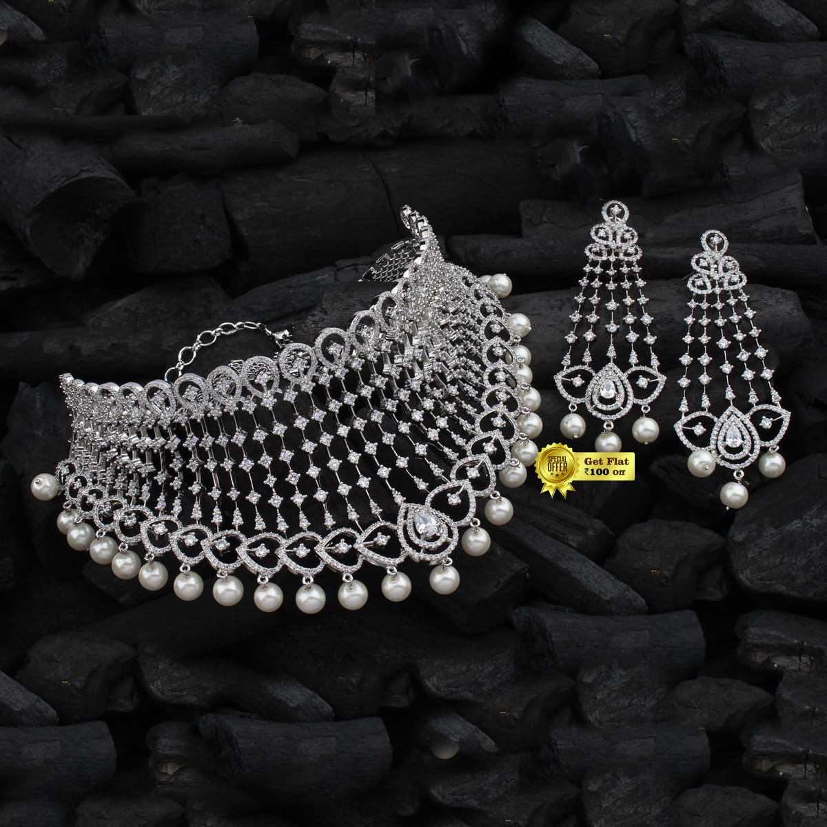 New V Shape Luxury Designer Choker Set