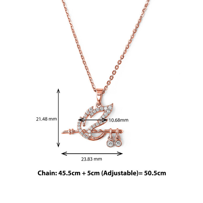 Beautiful Rose Gold Lord Spirit Pendant with Chain