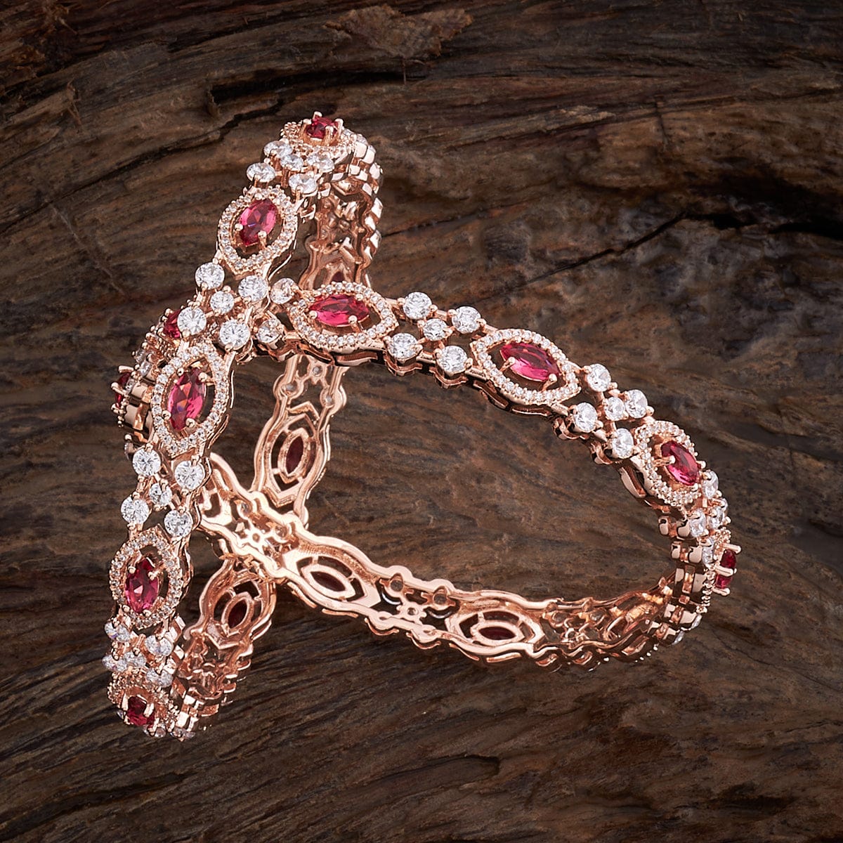 Royal Trinket Rose Gold-Plated Bangle