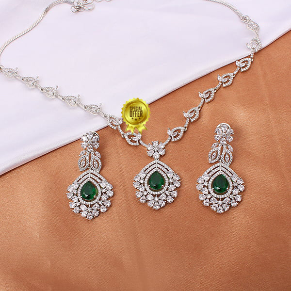 Royal Evan Green Designer Necklace Set