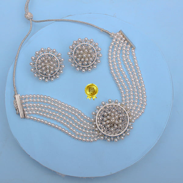 Luxury & Beautiful Sofia Pearl Choker Set