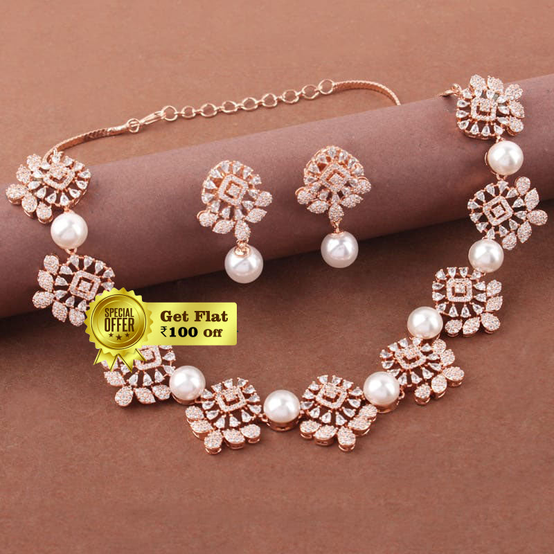 Luxury Ovar Pearl Designer Necklace Set