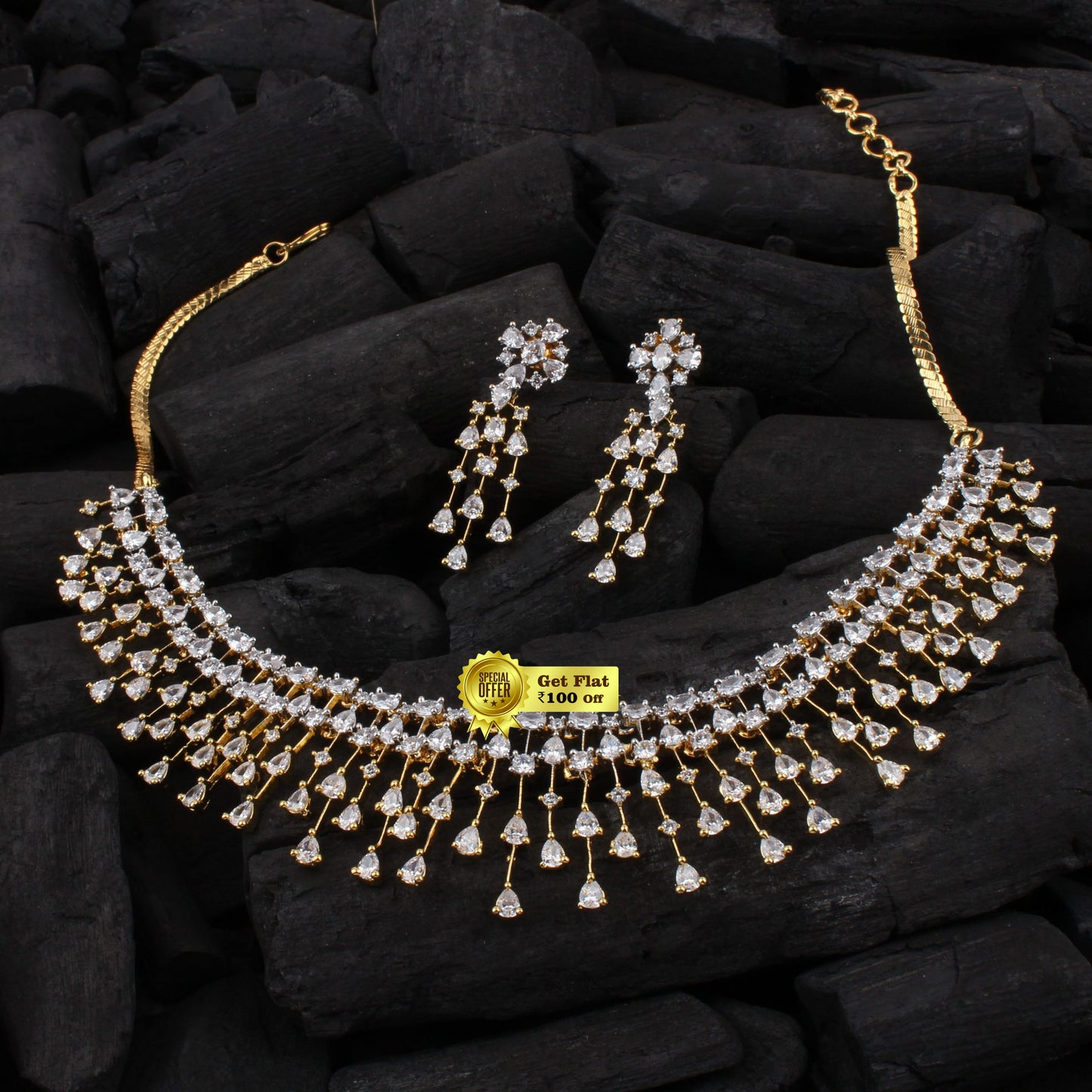 Luxury Waterdrop Designer Necklace Set