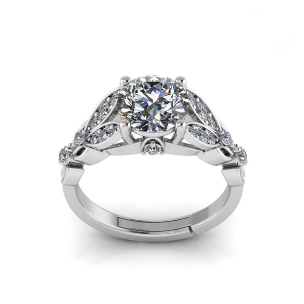 Luxurious Silver Antique Austrian Engagement Ring For Girls