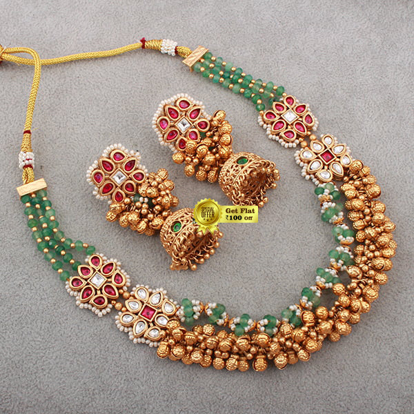 Luxury & Beautiful Vihan Antique Necklace Set